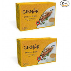 Girnar Instant Tea Premix with Masala, 36 Sachets (36 Sachet (with Sugar) - Pack of 2)